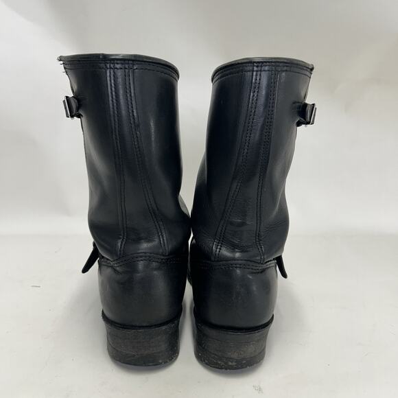 Vintage Engineer Boots Black Leather Made in USA Style 7800 main image 5